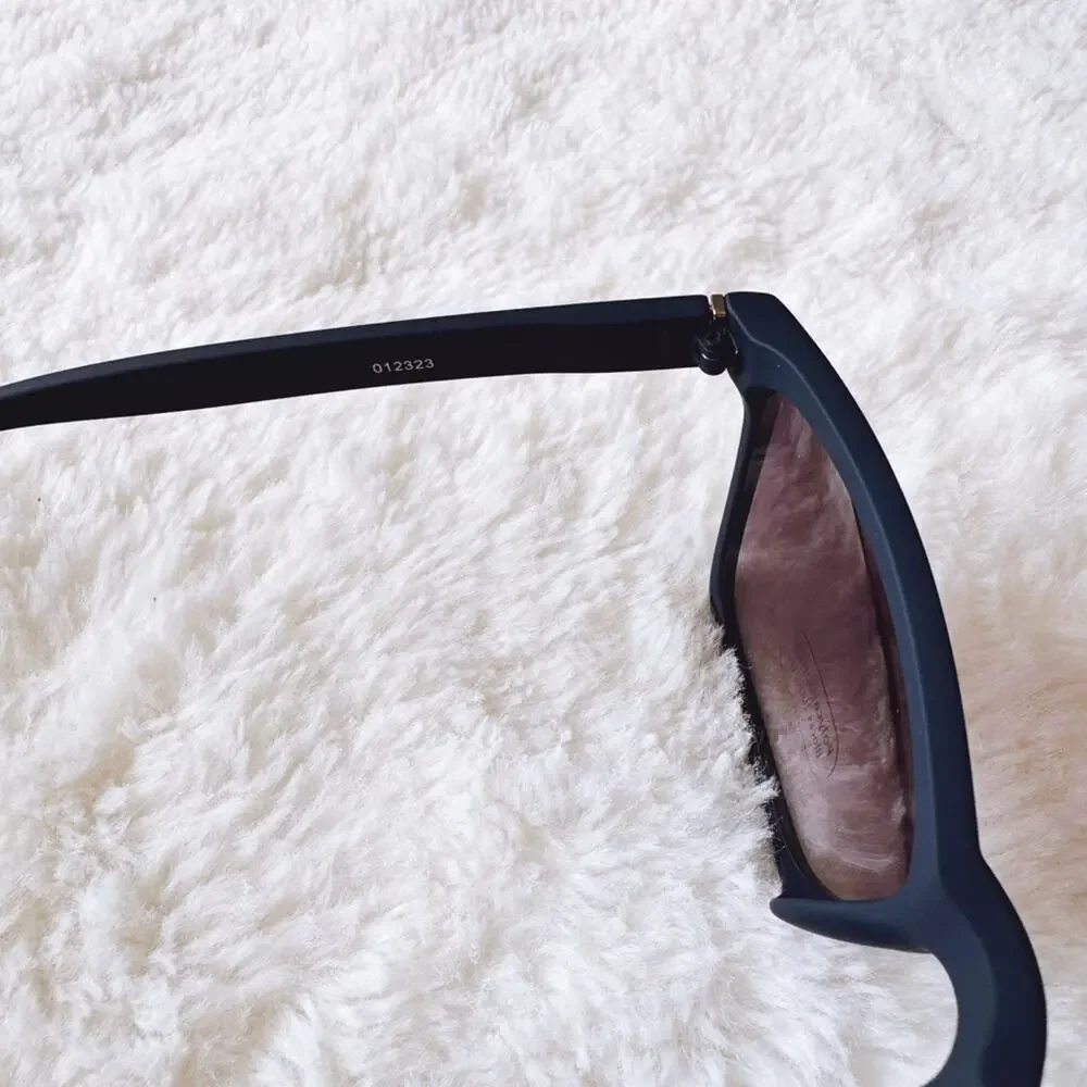 Otto Deep Midnight Blue Angular Frame Sunglasses